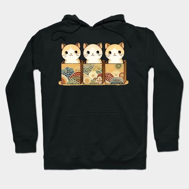 Cats In Boxes Hoodie by ARTFULATTIRES